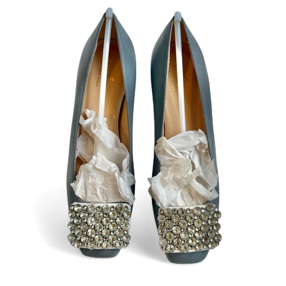 Kate Spade Gray Embellished Heels